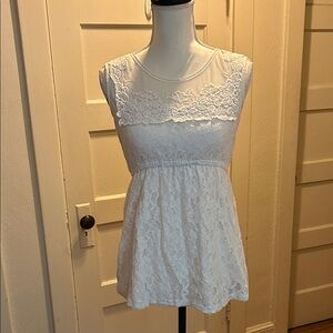 Motherhood Maternity White Lace Blouse